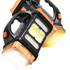 Solar Powered LED Torch with Floodlight and Power Bank
