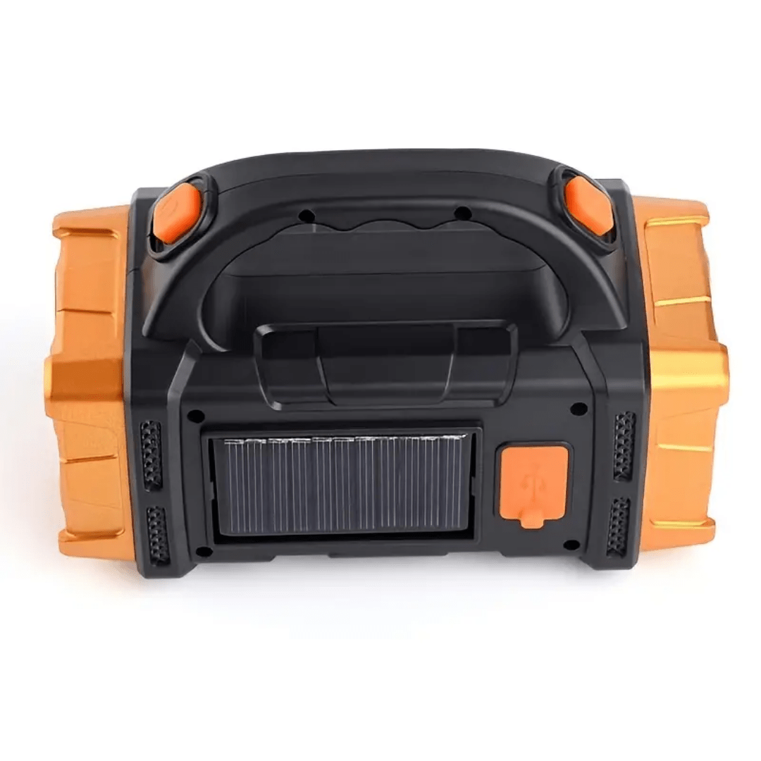 Solar Powered LED Torch with Floodlight and Power Bank