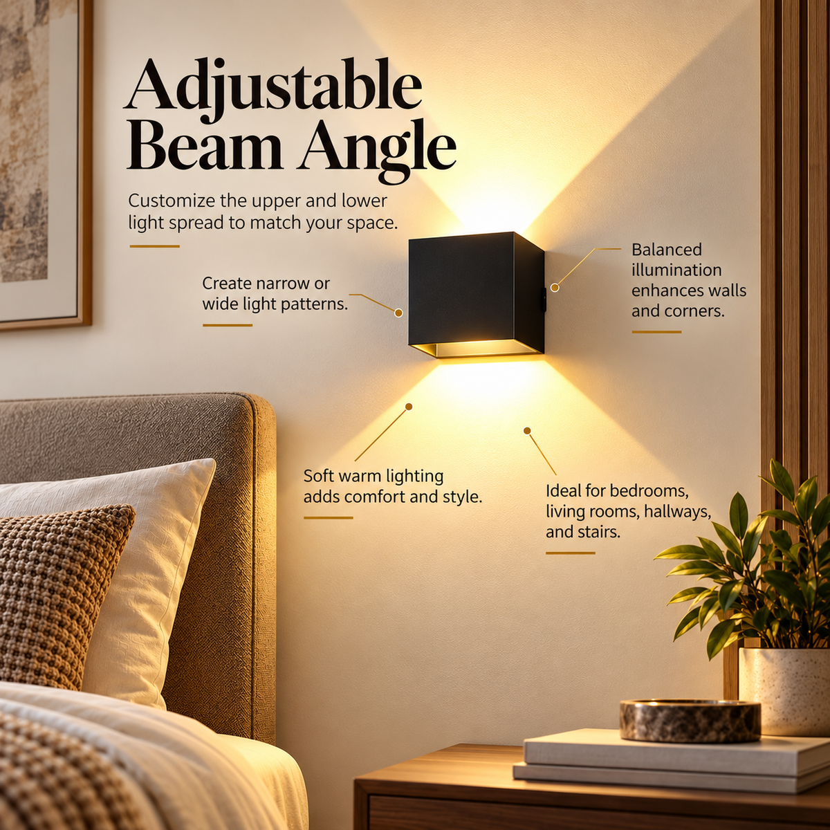 Cordless Wall Lamp Rechargeable LED Sconce Dimmable Touch Light