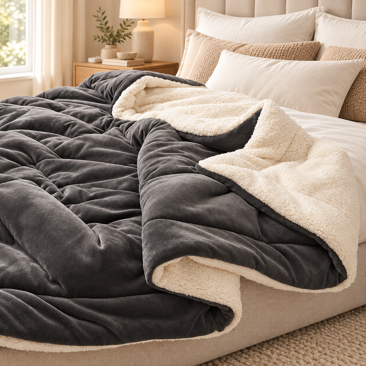 Soft Warm Fleece Blanket Fluffy Cosy Throw for Sofa Bed and Couch