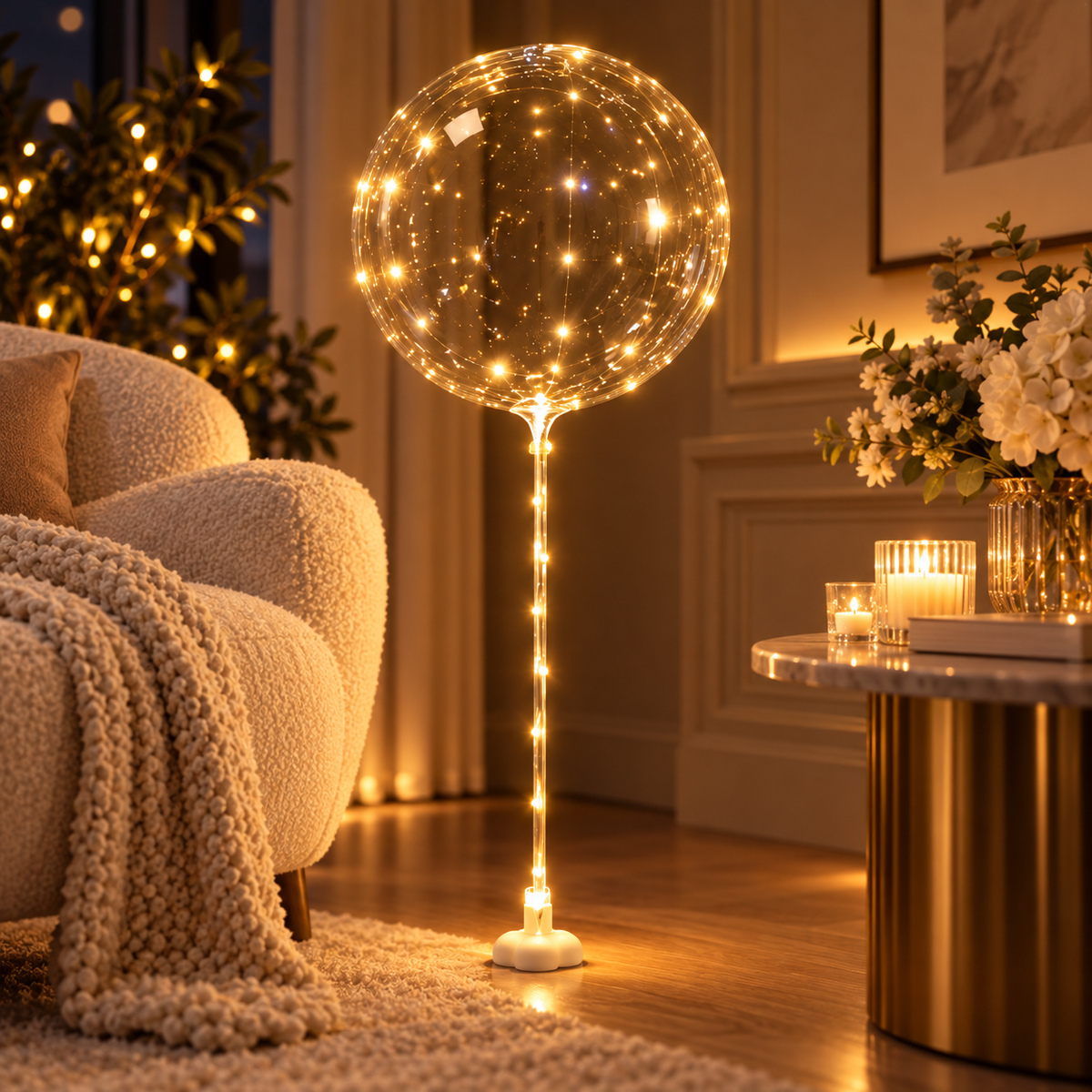 Reusable LED Balloon Lights Warm White Party Decoration Glow Lamp
