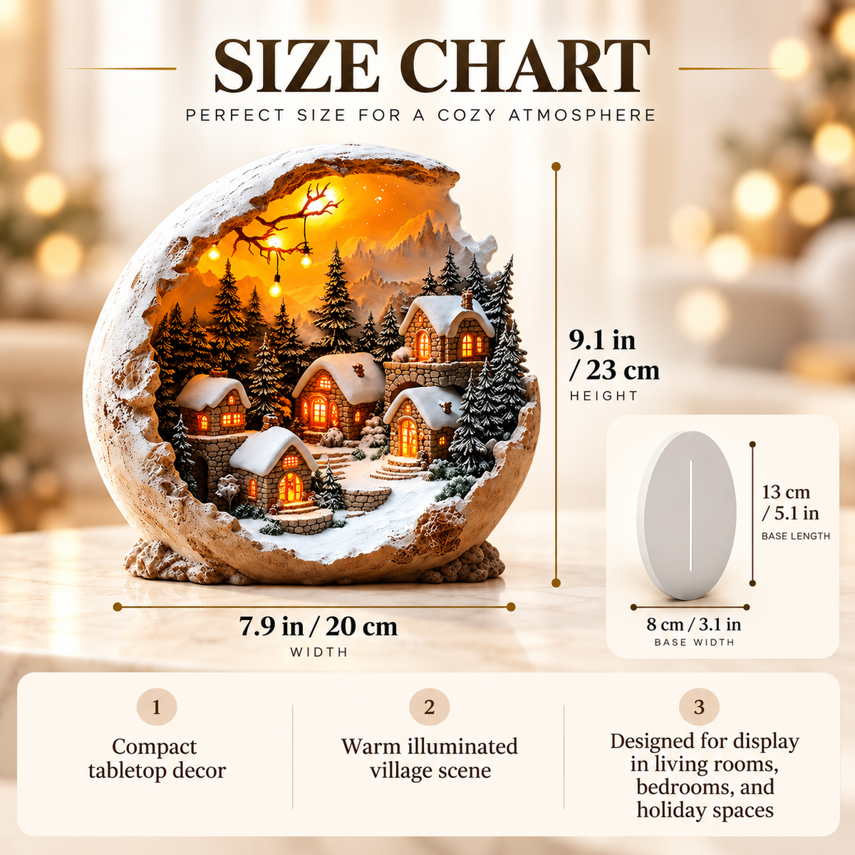 Boho Christmas Decoration Acrylic Moon Figurine Tabletop Ornament