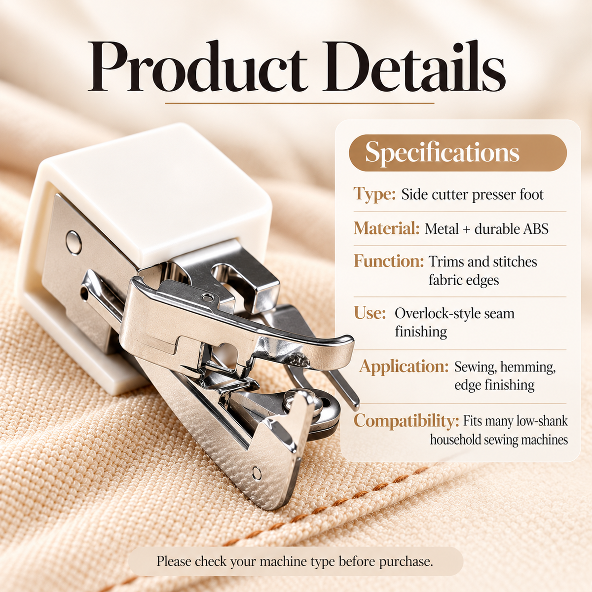 2 in 1 Sewing and Cutting Tool Fabric Scissors Thread Trimmer