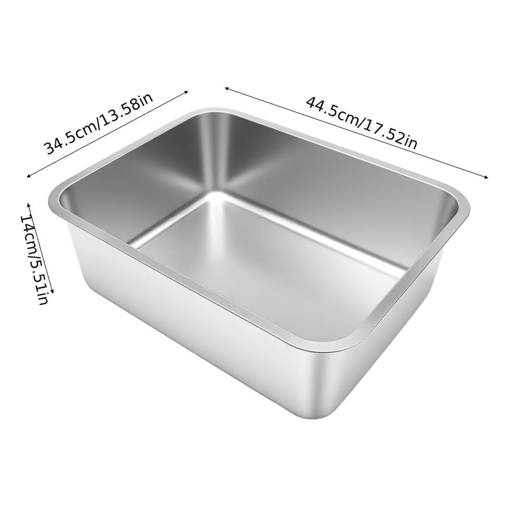 Stainless Steel Cat Litter Tray Low Entry Durable Design