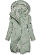 Women’s Long Puffer Jacket with Hood